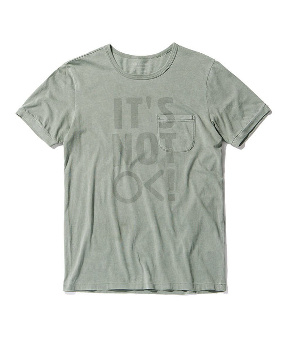 it's not ok tee olive