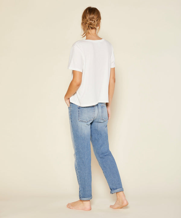 Sunny Scoop Neck Tee - Outerworn