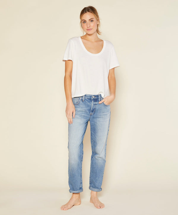 Sunny Scoop Neck Tee - Outerworn