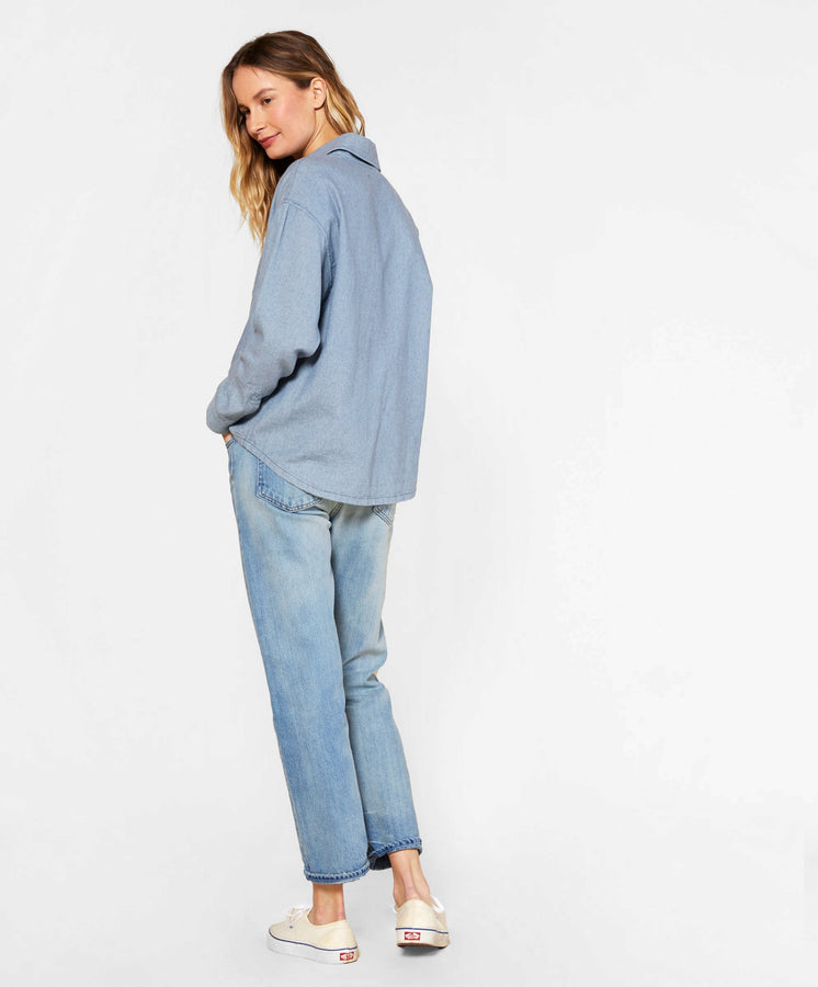 The New Denim Project Boxy Chambray Shirt