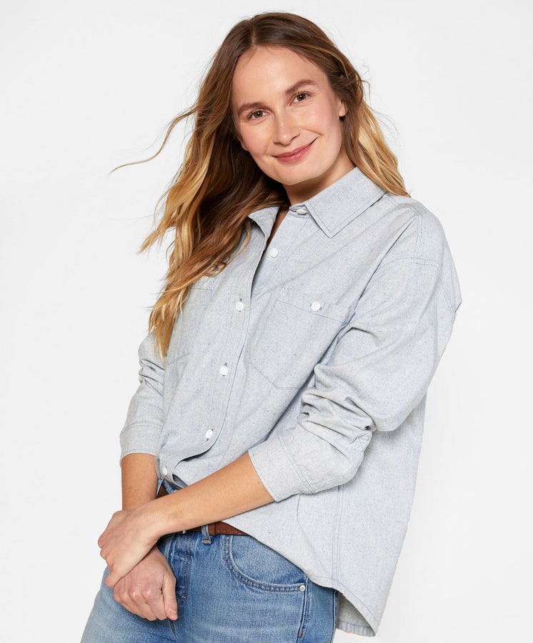 The New Denim Project Boxy Flannel Shirt