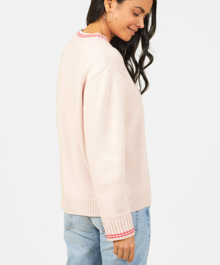 Archer Cashmere Crew with Tipping