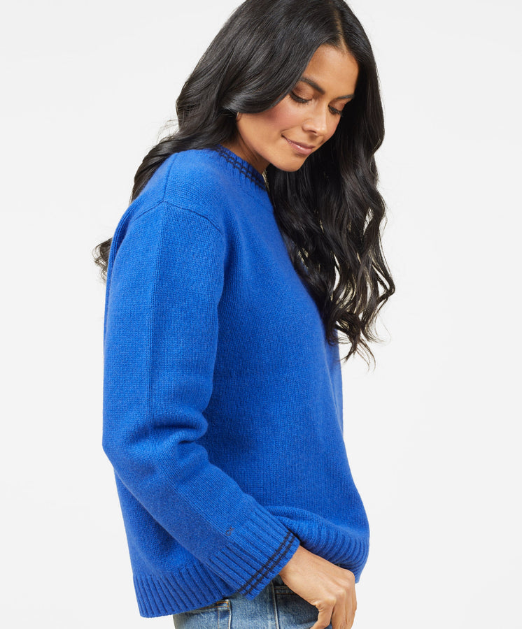Archer Cashmere Crew with Tipping