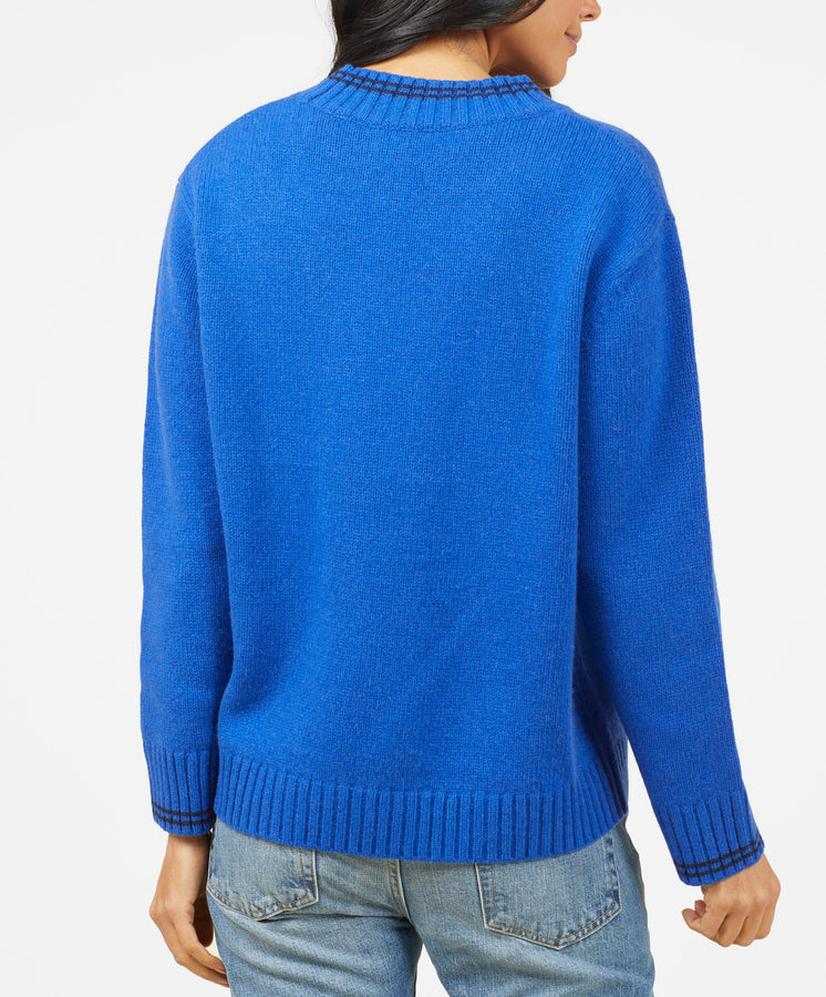 Archer Cashmere Crew with Tipping