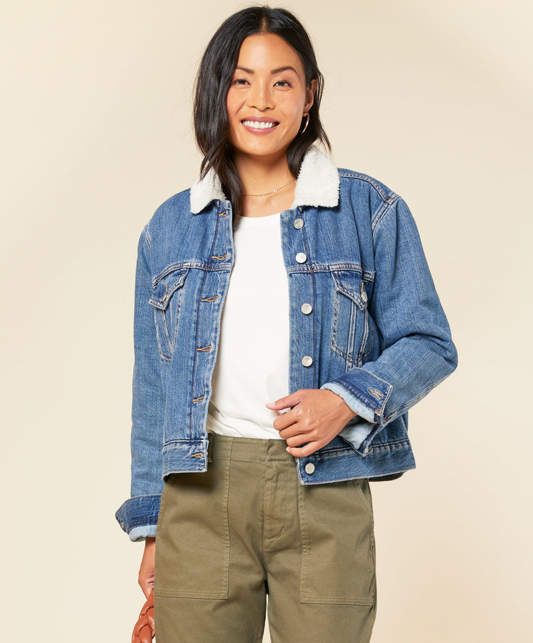 Womens Peacenik Sherpa Trucker