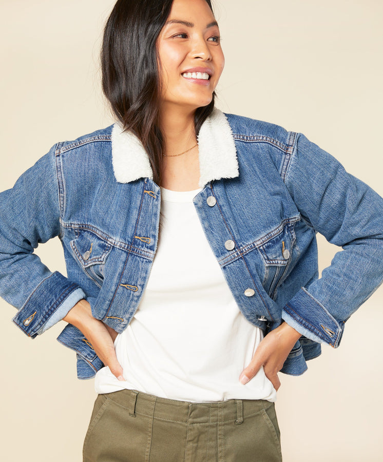 Womens Peacenik Sherpa Trucker