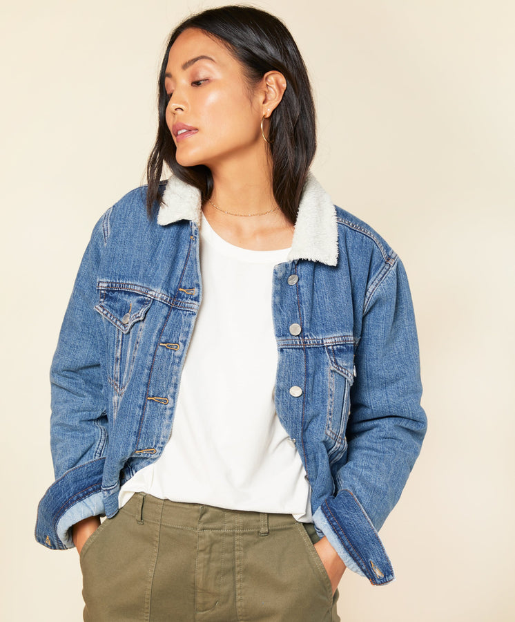 Womens Peacenik Sherpa Trucker